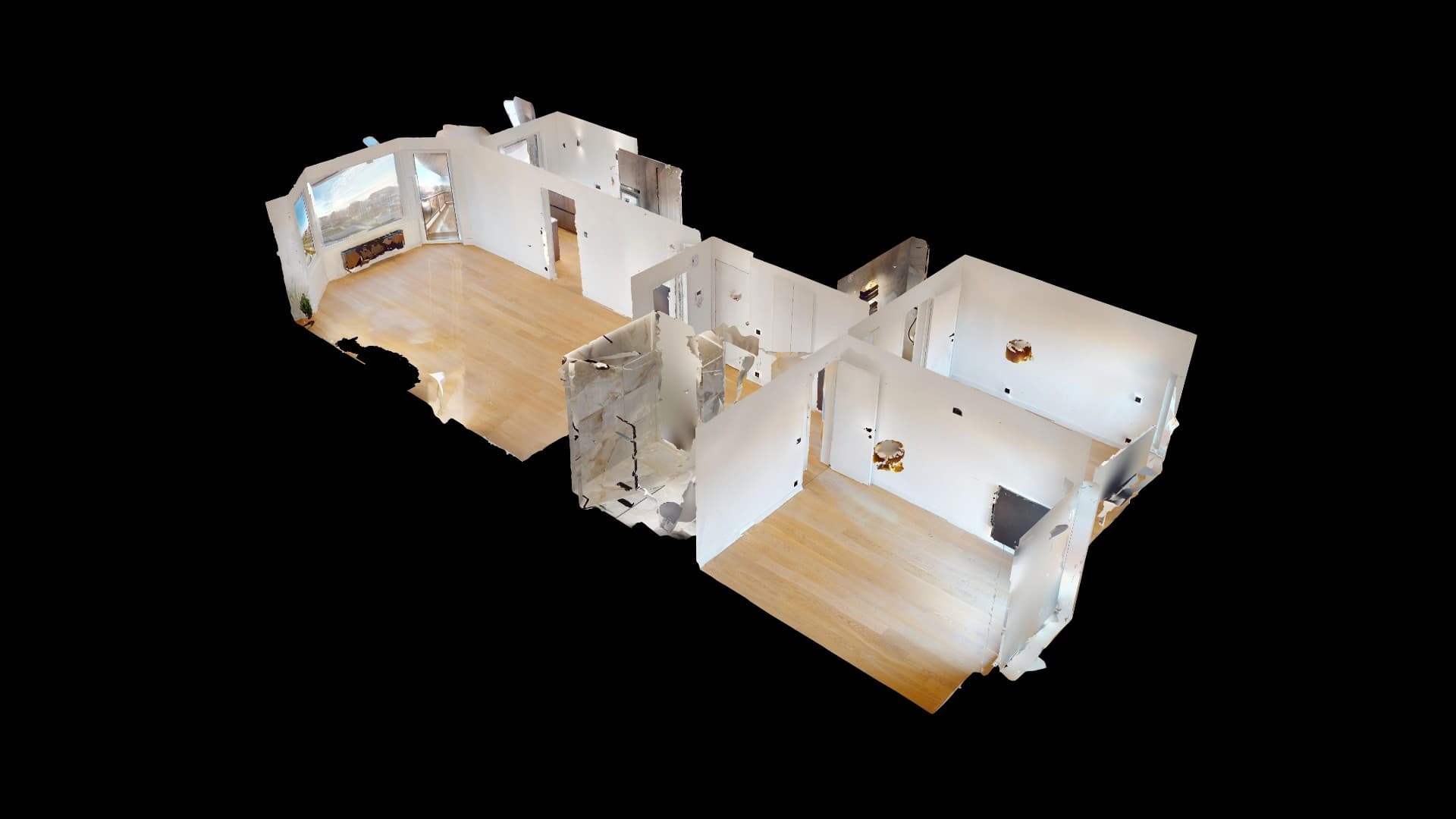 Vue d'ensemble du plan d'appartement