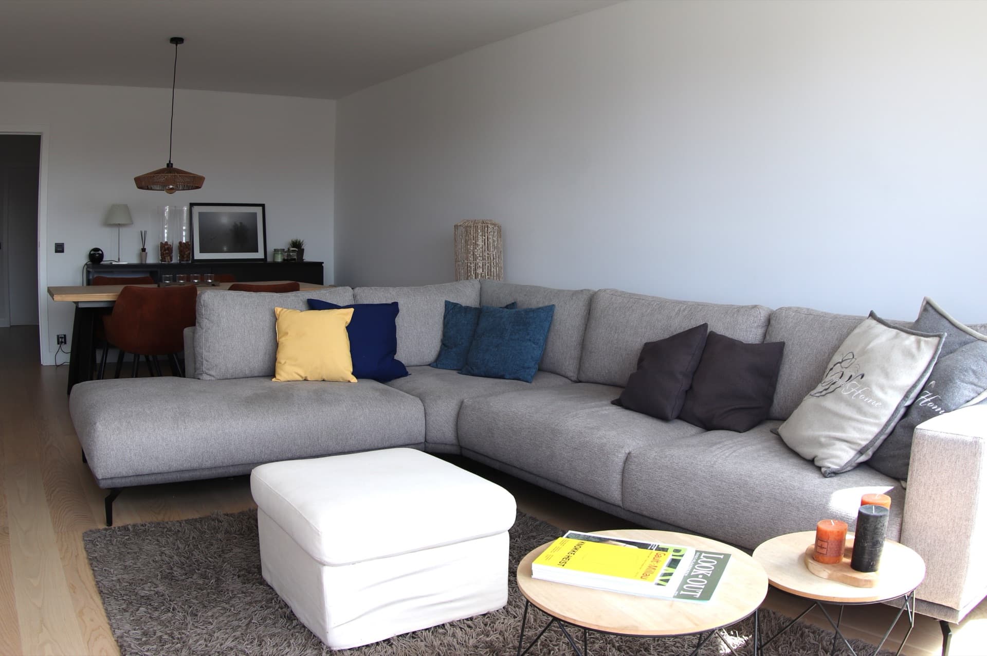 Open-plan living and dining room